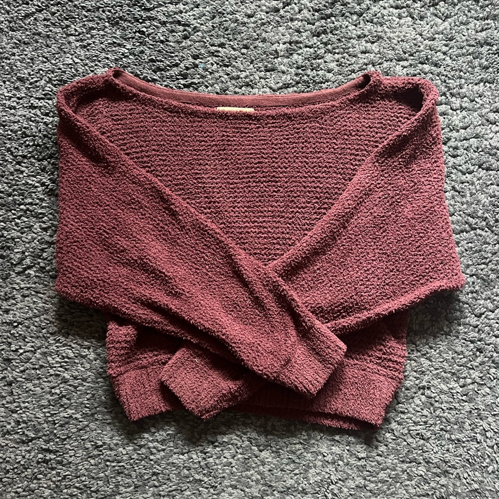 LA Hearts Off The Shoulder Cropped Sweater
